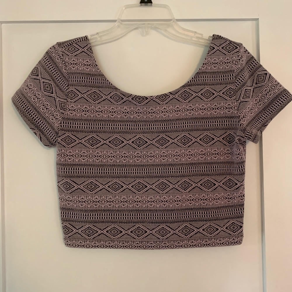 Geometric print crop top